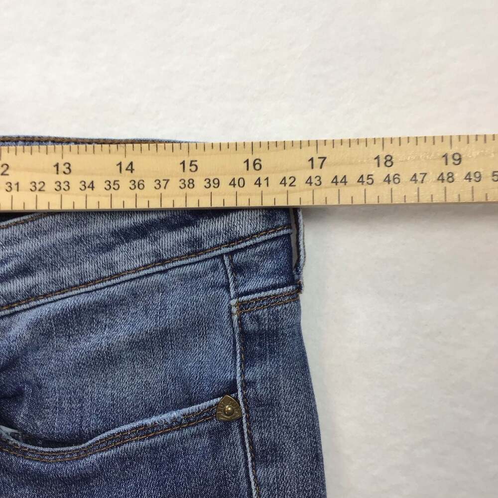 Kut from the Kloth Reese Ankle Straight Leg Jeans Frayed Hem Size 12 - Picture 9 of 13